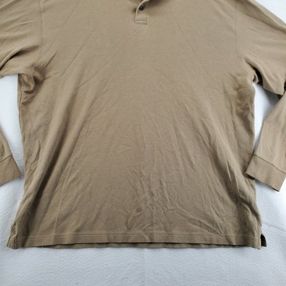 EDDIE BAUER Shirt Men's Long Sleeve Polo Button Closure Pullover Brown XL - Picture 3 of 12